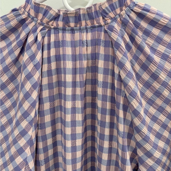 Hyacinth House Tuckernuck Sutton Purple Pink Gingham Mini Dress Size Small - Picture 12 of 15